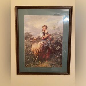 The Little Shepherdess By Johann Baptist Hofner (Print)